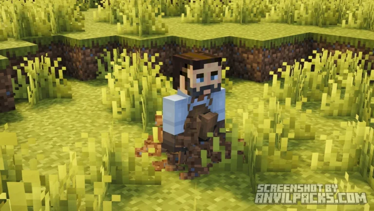 Player character showing a heavy landing animation absorbing the impact after a fall from height.